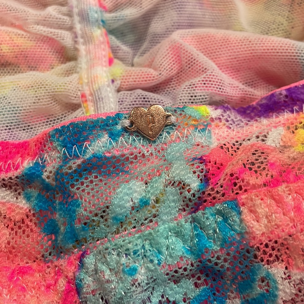Pink Victoria Secret Lace Multicolored Pink Bralette M - Picture 6 of 9